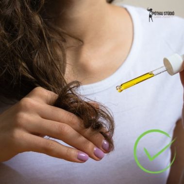 Póthaj Stúdió | Garai Zsanett - Póthaj ápolási tanácsok | Használj minőségi hajvégápoló olajat a haj kiszáradásának megelőzésére!