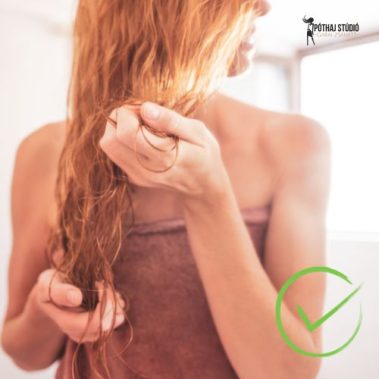 Póthaj Stúdió | Garai Zsanett - Póthaj ápolási tanácsok | Használj minőségi hajvégápoló olajat a haj kiszáradásának megelőzésére!